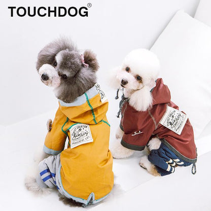 Touchdog 'Cloudburst' Reversible & Waterproof Dog Raincoat