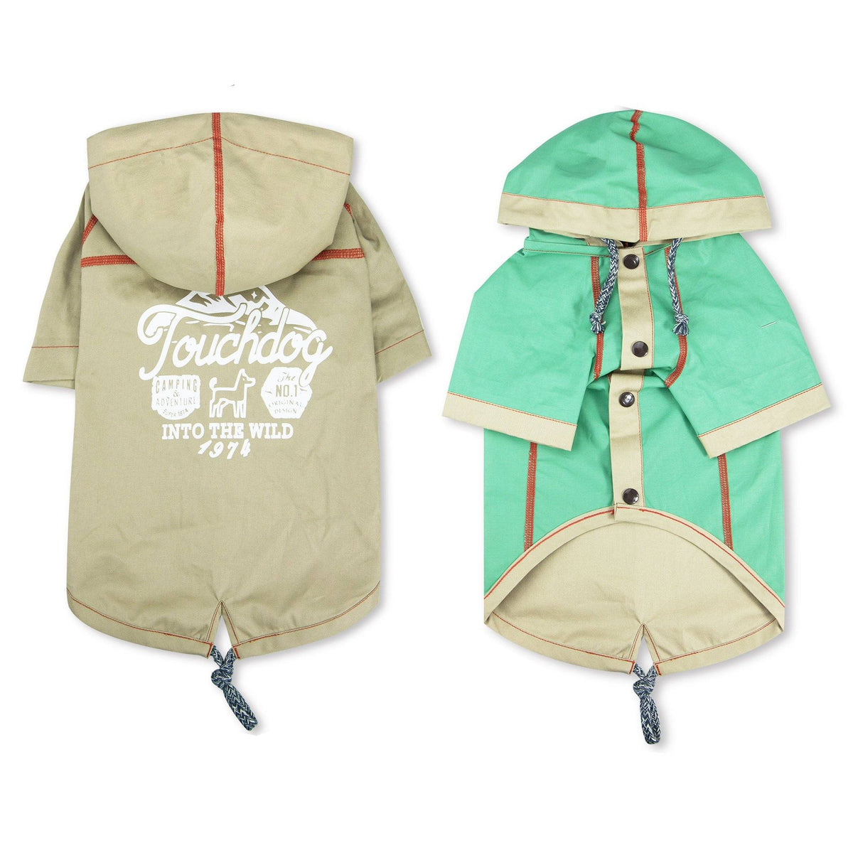Touchdog 'Cloudburst' Reversible & Waterproof Dog Raincoat