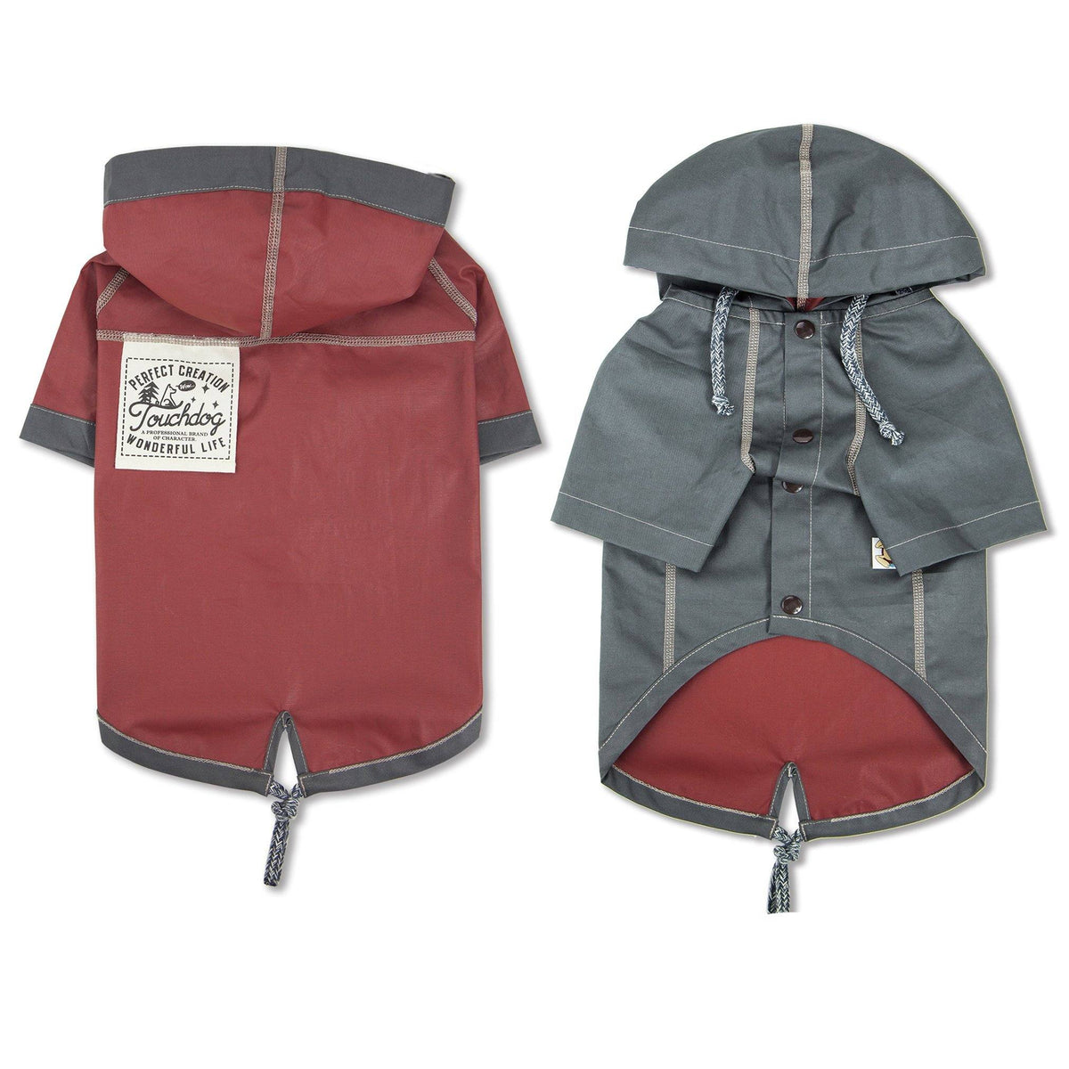 Touchdog 'Cloudburst' Reversible & Waterproof Dog Raincoat