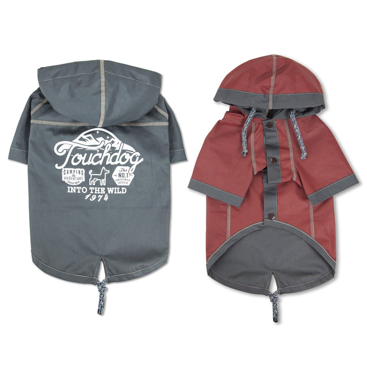 Touchdog 'Cloudburst' Reversible & Waterproof Dog Raincoat