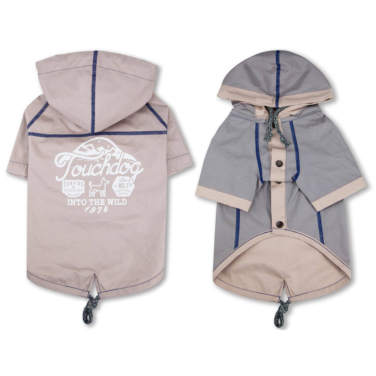 Touchdog 'Cloudburst' Reversible & Waterproof Dog Raincoat