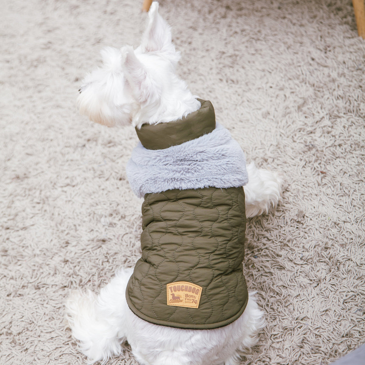 Touchdog 'Furrost-Bite' Fur & Fleece Dog Jacket