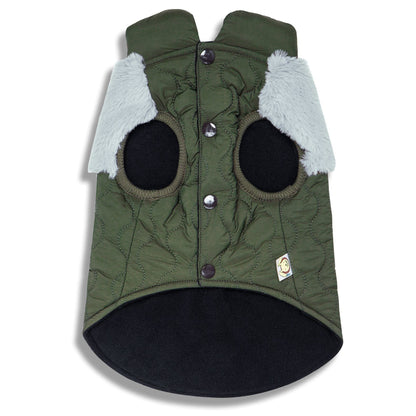 Touchdog 'Furrost-Bite' Fur & Fleece Dog Jacket