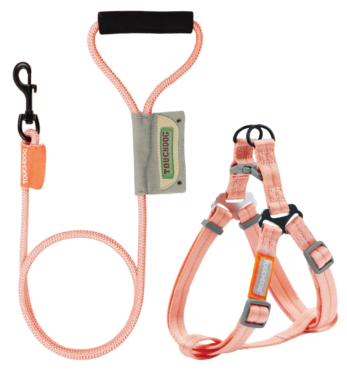 Touchdog ® 'Macaron' 2-in-1 Durable Nylon Dog Harness & Leash