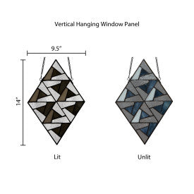 Tiffany-Style Lighting 14" Faron Stained Glass Window Panel