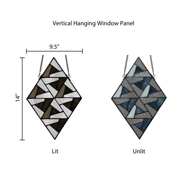 Tiffany-Style Lighting 14" Faron Stained Glass Window Panel