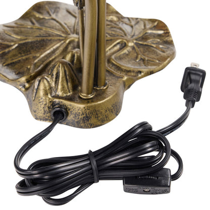 Tiffany-Style Lighting 16"H Hand Blown Glass 3 Lily Downlight Table Lamp