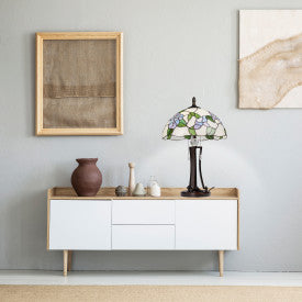 Tiffany-Style Lighting 24.75" Tula Bowl Shade Stained Glass Table Lamp