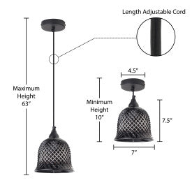 Tiffany-Style Lighting 7" Blair Handblown Glass Bell Shade Pendant