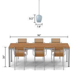 Tiffany-Style Lighting 7.8" Cindy Glam Blue & White Globe Shade Pendant Light