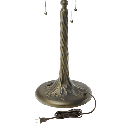 Tiffany-Style Lighting 31.75" Cherry Blossoms Stained Glass Table Lamp