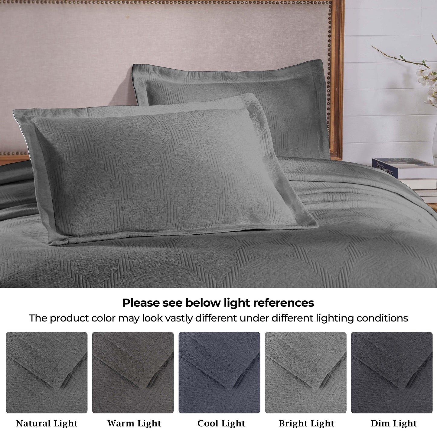 Superior "Victory" Cotton Jacquard 
Medallion Scroll Bedspread Set