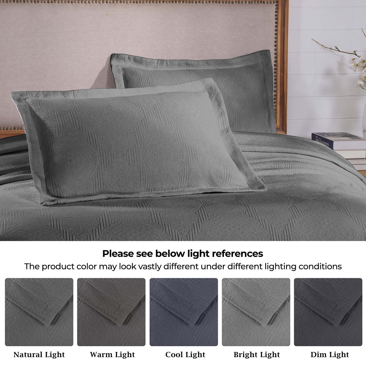 Superior "Victory" Cotton Jacquard 
Medallion Scroll Bedspread Set