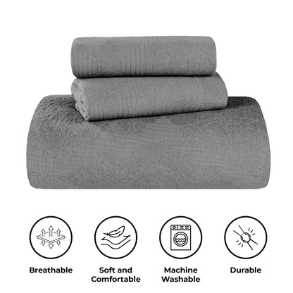 Superior "Victory" Cotton Jacquard 
Medallion Scroll Bedspread Set
