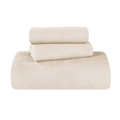 Superior "Victory" Cotton Jacquard 
Medallion Scroll Bedspread Set