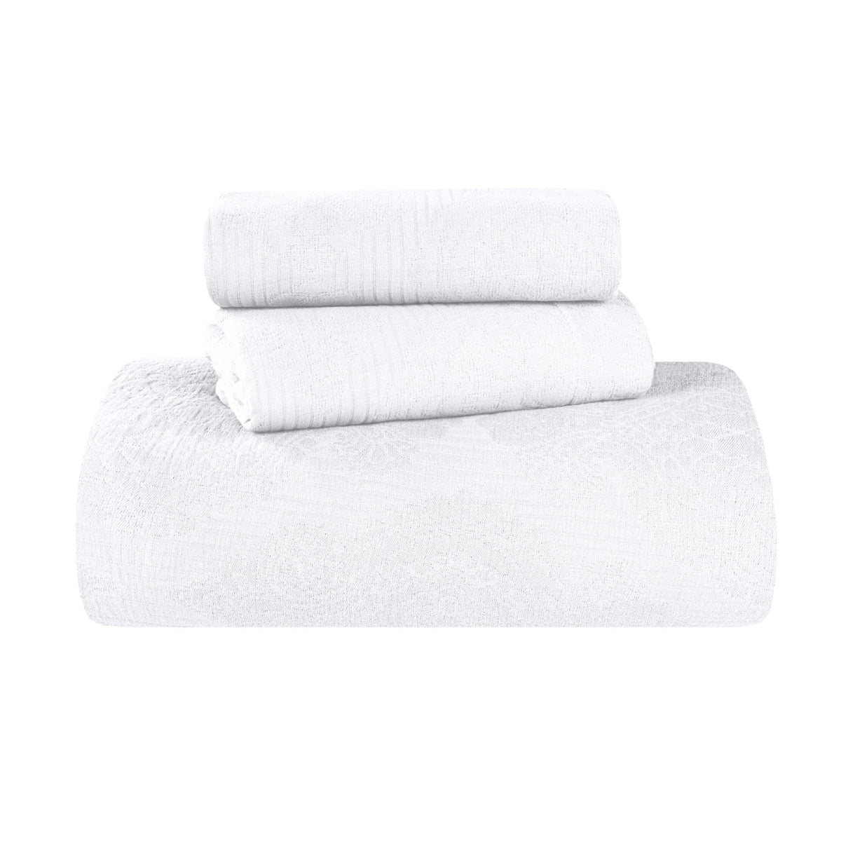 Superior "Victory" Cotton Jacquard 
Medallion Scroll Bedspread Set