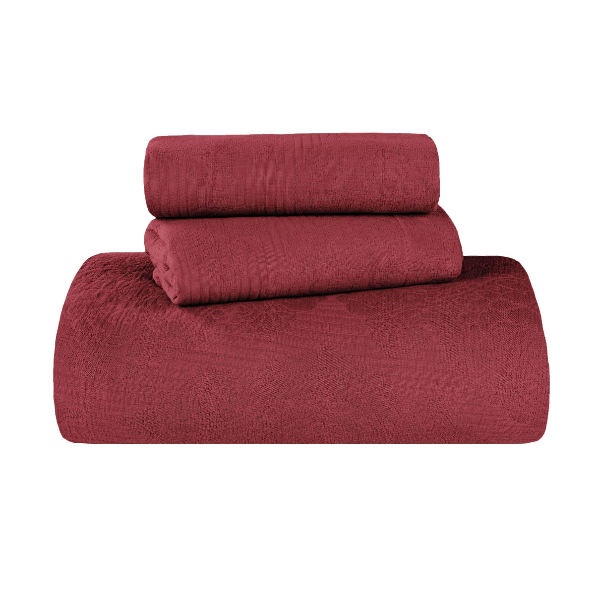 Superior "Victory" Cotton Jacquard 
Medallion Scroll Bedspread Set