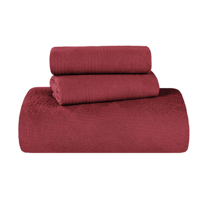 Superior "Victory" Cotton Jacquard 
Medallion Scroll Bedspread Set