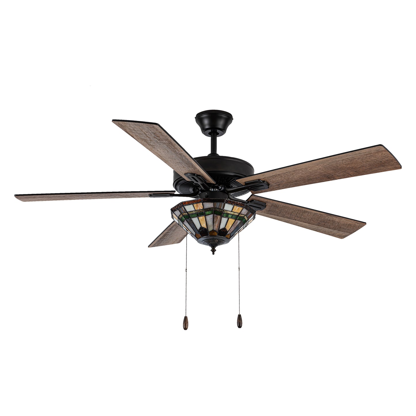 Tiffany-Style Lighting 52" Damien 5-Blade Remote Controlled Ceiling Fan