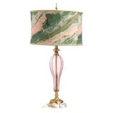 Tiffany-Style Lighting 33" Romance Drum Shade Geometric Glass Table Lamp
