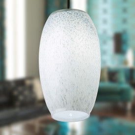 Tiffany-Style Lighting 6" Handcrafted Glam Elongated Dome Shade Pendant