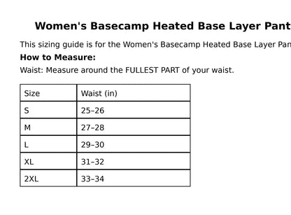 Gobi Heat Women's FlexCore Heated Base Layer Pants with Dual Control