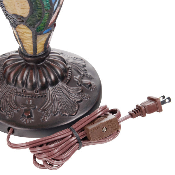 Tiffany-Style Lighting 24"H Margaret Double Lit Stained Glass Table Lamp