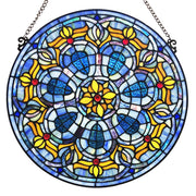 Tiffany-Style Lighting 19.5" Chartres Catherdral Stained Glass Window Panel