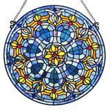 Tiffany-Style Lighting 19.5" Chartres Catherdral Stained Glass Window Panel