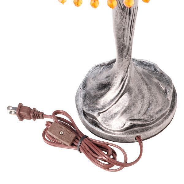 Tiffany-Style Lighting 24"H Parisian Antique Silver Bell Shade Table Lamp