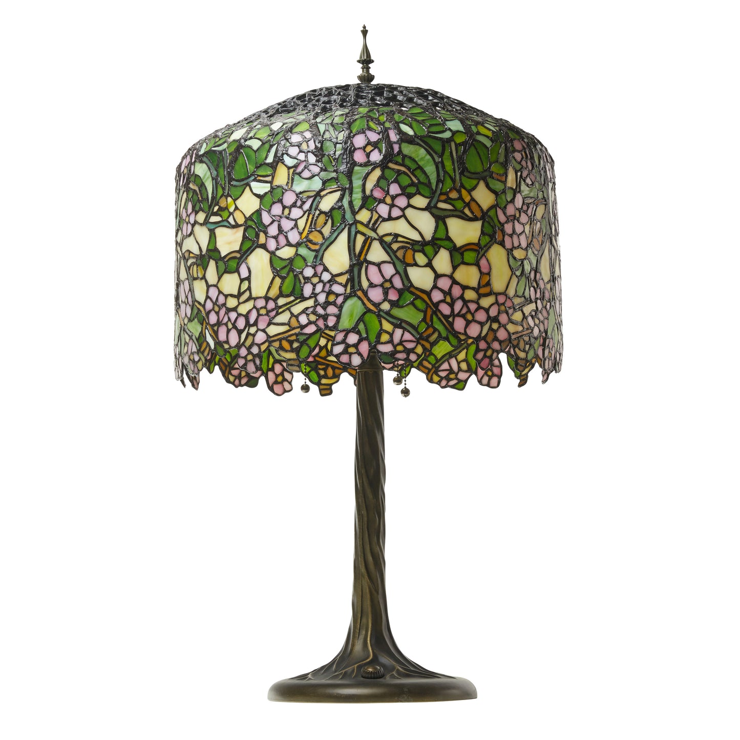 Tiffany-Style Lighting 31.75" Cherry Blossoms Stained Glass Table Lamp