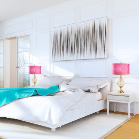 Tiffany-Style Lighting 30.5" Colette Drum Shade Geometric Glass Table Lamp