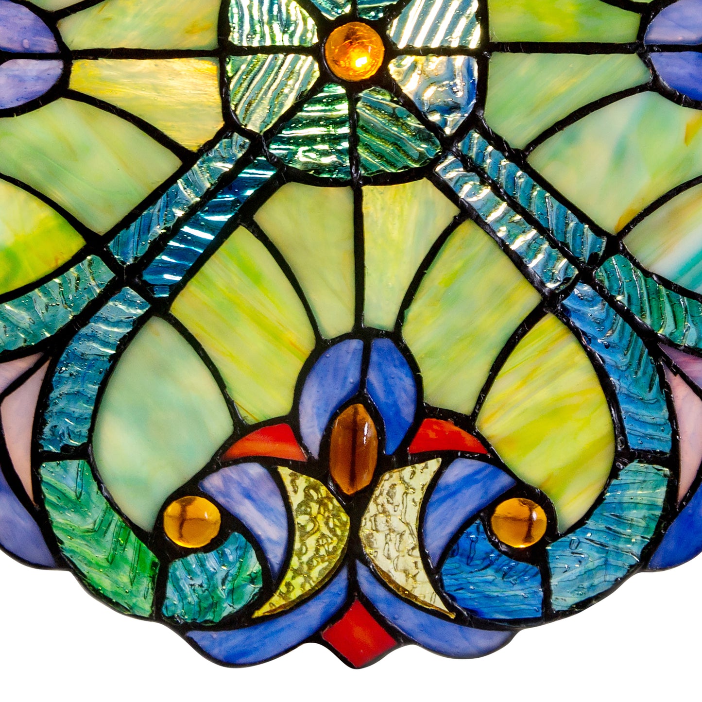 Tiffany-Style Lighting 12" Stained Glass Halston Window Panel