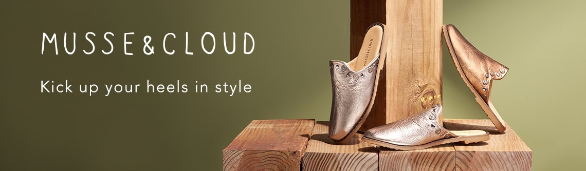 Musse & Cloud at ShopHQ - Musse & Cloud 'Izzie' Grained Leather Stud Detailed Mules - 739-131