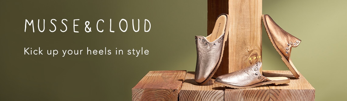 Musse & Cloud at ShopHQ - Musse & Cloud 'Izzie' Grained Leather Stud Detailed Mules - 739-131