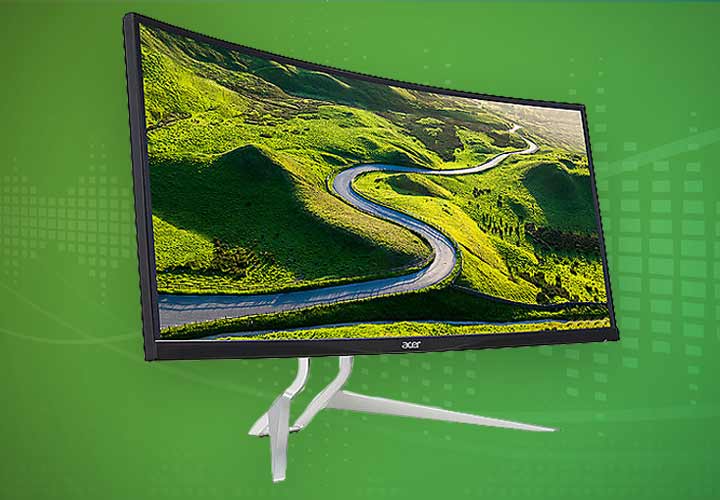 483-950 Acer 37.5 Widescreen 4K QHD 75Hz Curved Computer Monitor - Refurbished