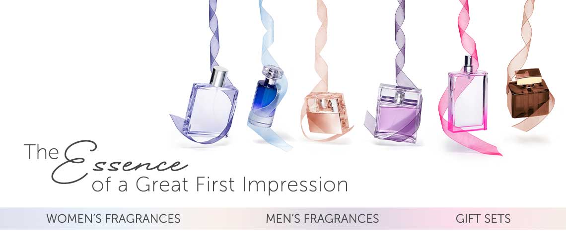 the essence of Great First Impressions shop women's, men's, and gift set fragrances