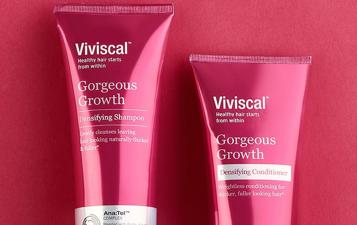 Reclaim the hair that makes you, fully you. 001-526 Viviscal Gorgeous Growth Densifying Shampoo & Conditioner Duo 8.45 oz Each