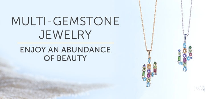 Multi-Gemstone Jewelry  Enjoy an Abundance of Beauty 188-738 Gem Treasures® 2.67ctw Choice of Plating Multi Gem Cactus Pendant w 18 Chain & 2 Ext