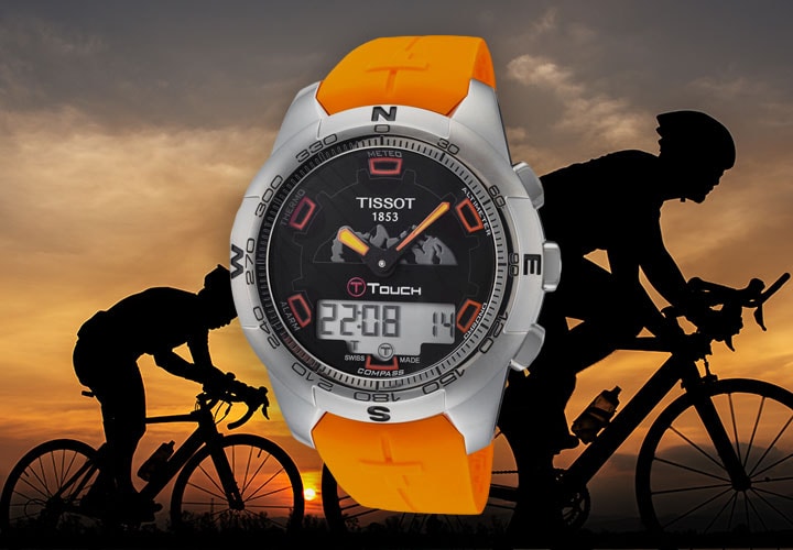 684-577 Tissot Men's T-Touch 42mm Swiss Digital Silicone Strap Watch