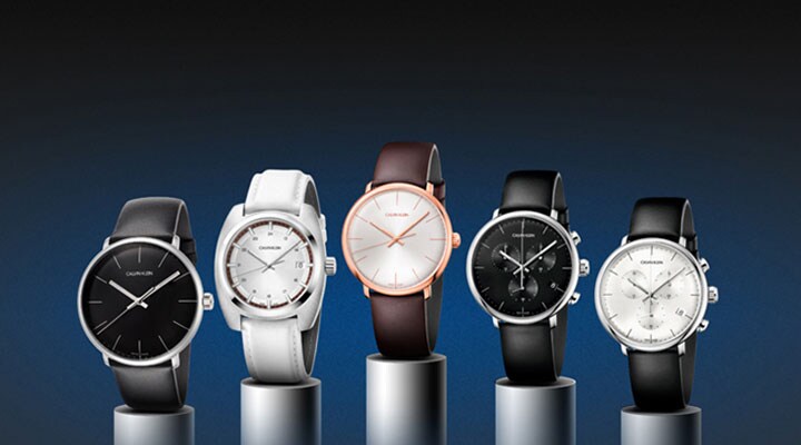 676-537 Calvin Klein Men's 40mm High Noon Swiss Made Quartz Leather Strap Watch