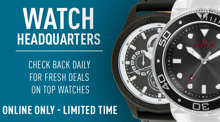 685-963 J.W. Hulme 45mm Quartz Chronograph Leather Strap Watch | 910-889 Invicta Men's 52mm Pro Diver Quartz Date 3-Hand Watch (32333)