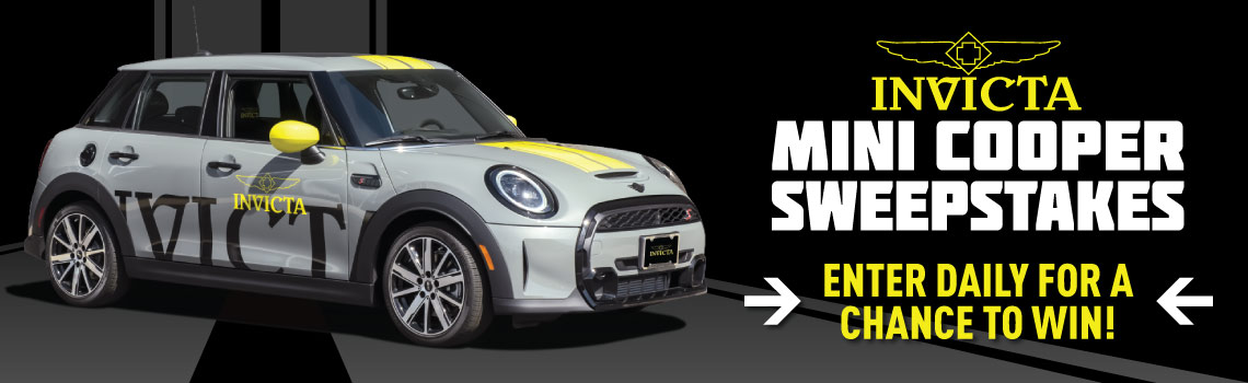 Enter Daily! For a chance to win a custom 2022 Mini Cooper S Hardtop 4-Door courtesy of Invicta and ShopHQ!