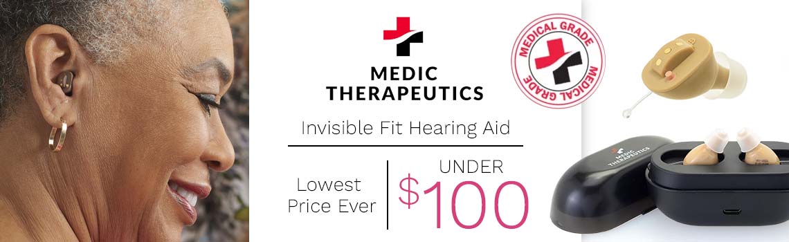 006-213 Medic Therapeutics Invisible Fit Hearing Aids w Charging Case