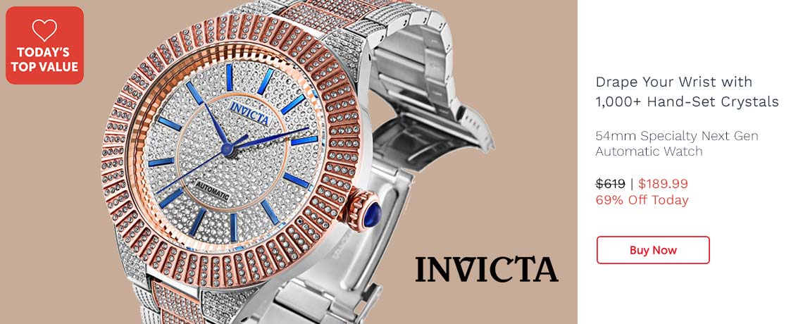 683-401 Invicta 54mm Specialty Next Gen Automatic Crystal Accented Watch