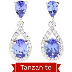 202-426 Jewels by Jorge Pérez 2.36ctw Tanzanite & White Zircon Earrings