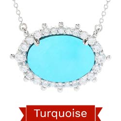 196-638 Dallas Prince Sterling Silver Sleeping Beauty Turquoise Necklace