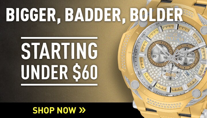 Bigger, Badder, Bolder Starting Under $60  | 683-766 Invicta Shaq Men's 60mm Bolt Swiss Quartz Chronograph 0.74ctw Diamond Bracelet Watch