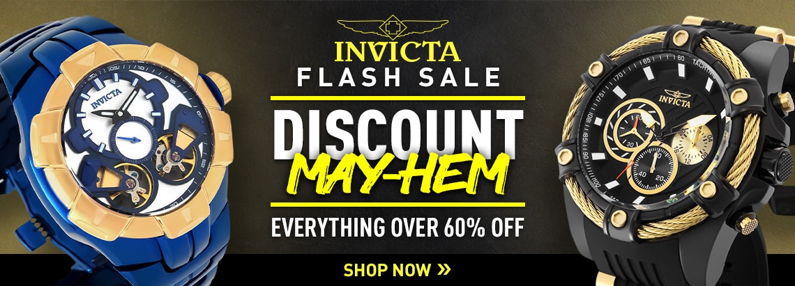 Invicta Flash Sale  Discount MAY-hem Everything Over 60% Off ft. 915-297 + 682-137