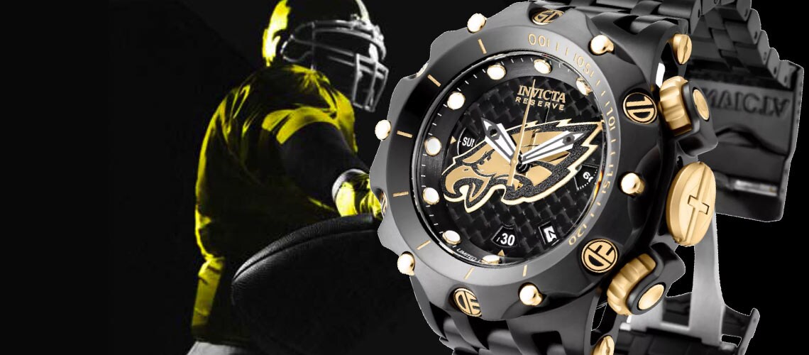 689-508 Invicta NFL Venom Fusion 52mm Black Label Swiss Quartz Watch
